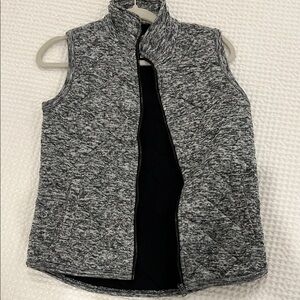Thread & Supply Gray Vest with High Collar and Zip Closure